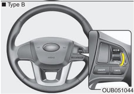 KIA RIO 2011 - Pour augmenter la vitesse régée : - 2