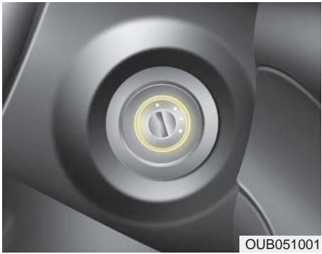 KIA RIO 2011 - POSITIONS DE LA CLÉ DE CONTACT - 1