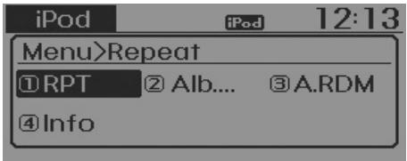 KIA RIO 2011 - MENU : iPod - 1