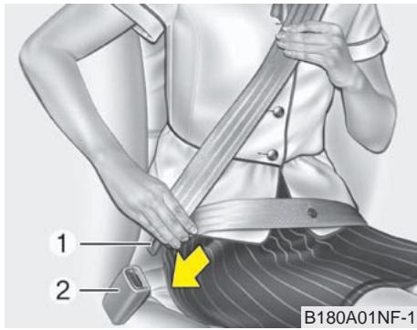 KIA RIO 2011 - Témoin de ceinture de sécurité (siège du passager avant) - 1
