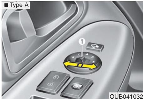 KIA RIO 2011 - AVERTISSEMENT -Réglage du rétrovise - 1