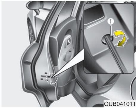KIA RIO 2011 - Auto-verrouillage/déverrouillage des portes (si équipé) - 1