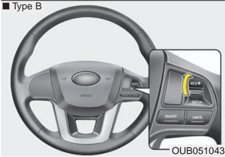 KIA RIO 2011 - Pour accélérer temporairement alors que le régulateur est en circuit : - 3
