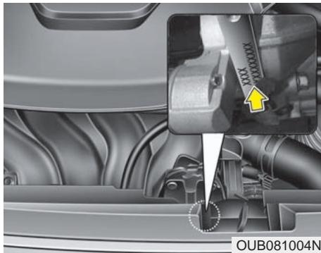 KIA RIO 2011 - NUMERO DU MOTEUR - 1