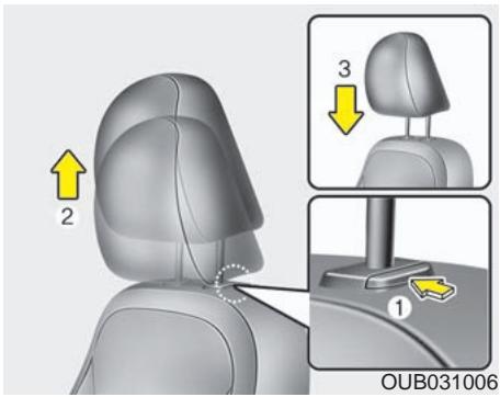 KIA RIO 2011 - Réglage de la hauteur - 1