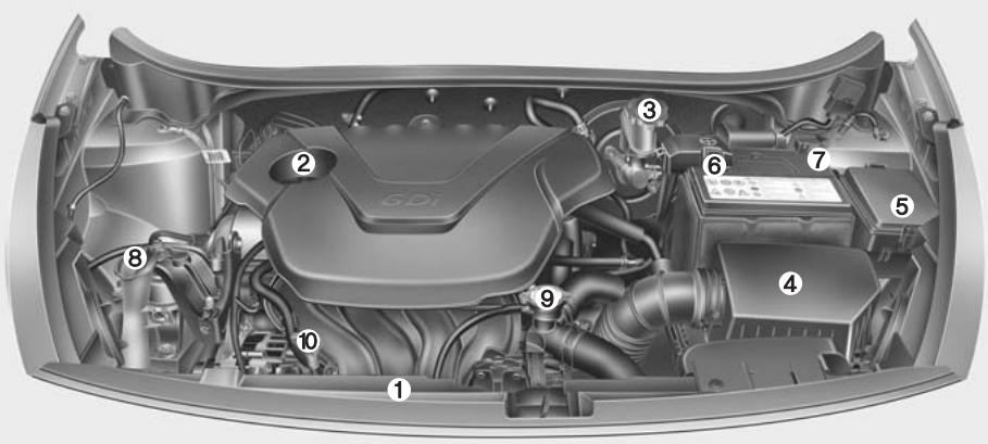 KIA RIO 2011 - COMPARTIMENT-MOTEUR - 1