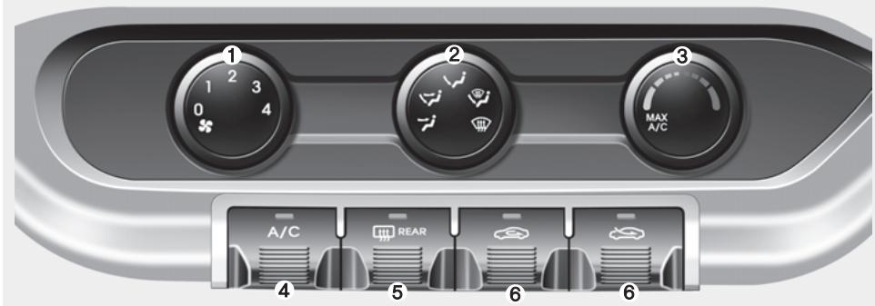 KIA RIO 2011 - SYSTÉME DE CLIMATISATION À COMMANDE MANUELLE - 1