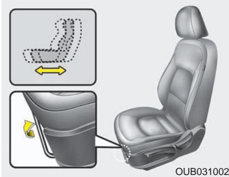 KIA RIO 2011 - A VERTISSEMENT -Réglage du siège - 1