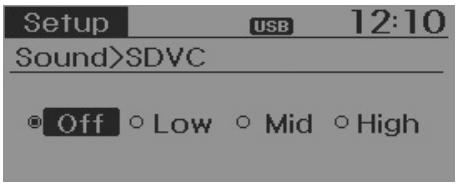 KIA RIO 2011 - Commande du volume en fonction de la vitesse - 1