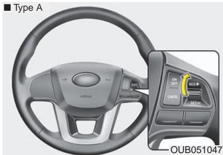 KIA RIO 2011 - Pour accélérer temporairement alors que le régulateur est en circuit : - 2