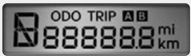 KIA SOUL 2011 - Compteur kilométrique/totalisateur partiel/témoin ECO (si équipe) - 1