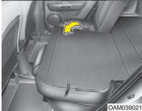KIA SOUL 2011 - Rabatte le dossier arriere : - 2