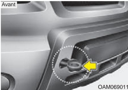 KIA SOUL 2011 - Crocket de remorquage amovible (avant) (si équipé) - 2