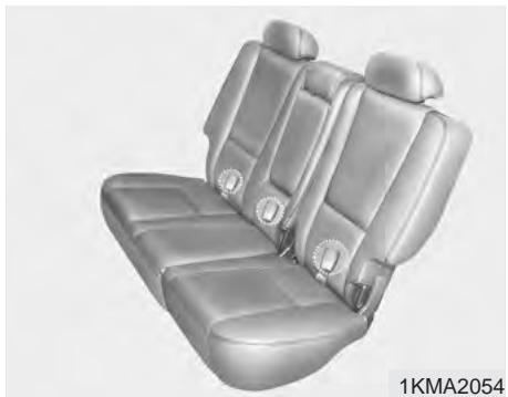 KIA SPORTAGE 2006 - Sièges arrrière à dossiers rabattables - 2