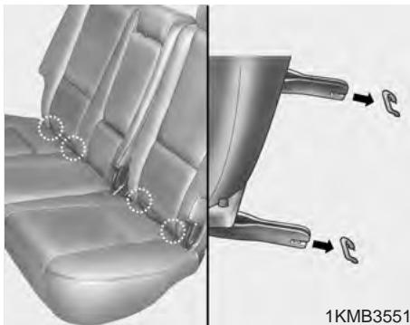KIA SPORTAGE 2006 - Ancrages inférieurs du siège d'enfant - 2