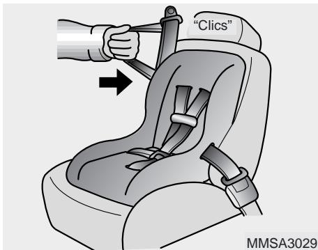 KIA SPORTAGE 2006 - Ceinture de sécurité passager mise en mode de verrouillage automatique - 4