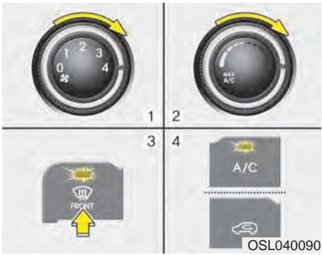 KIA SPORTAGE 2011 - Commande manuelle de climatisation - 1