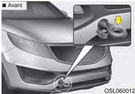KIA SPORTAGE 2011 - Crocket de remorquage amovible (si équipé) - 1