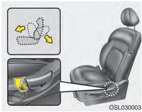 KIA SPORTAGE 2011 - Ajustement du siège avant - commande manuelle - 1