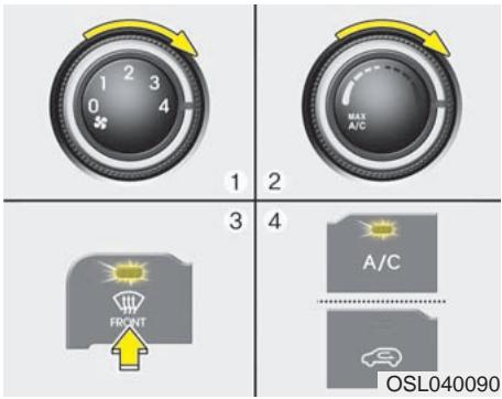 KIA SPORTAGE 2012 - Commande manuelle de climatisation - 1