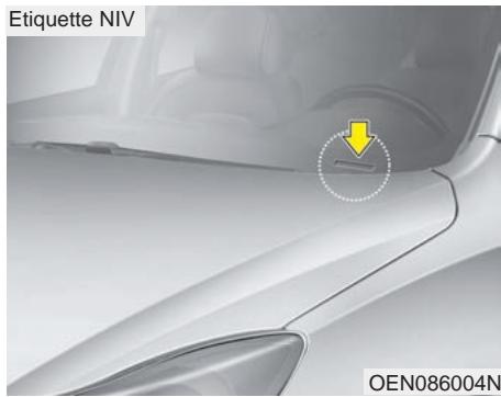 KIA SPORTAGE 2012 - NUMERO D'IDENTIFICATION DU VEHICULE (NIV) - 2