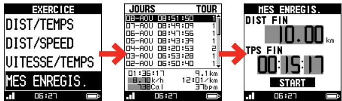 MIO CYCLO 100 - Mes enregistrements - 1