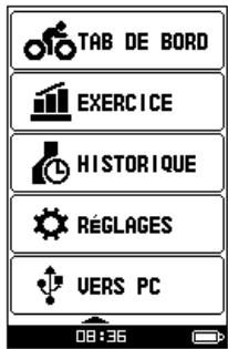 MIO CYCLO 100 - Menu principal - 1