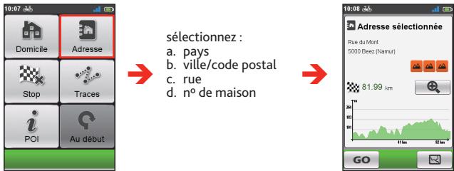MIO CYCLO 200 - Trouver l'emplacement par l'adresse - 1