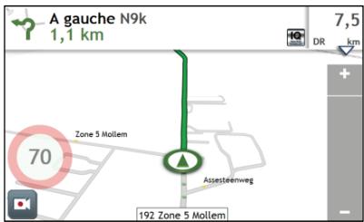 MIO MIVUE DRIVE 55 - Comment faire un zoom avant ou arrêté sur la carte ? - 1
