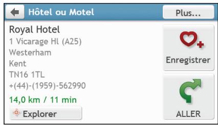 MIO MIVUE DRIVE 55 - L'écran liste des CI s'affiche. appuyez sur l'élement désiré dans la liste. - 3