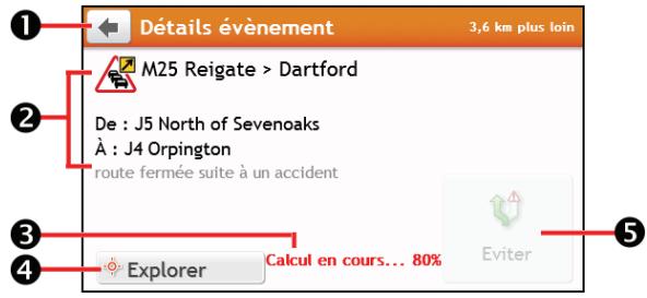 MIO MIVUE DRIVE 55 - Comment faire pour visualiser les détails du traffic ? - 1