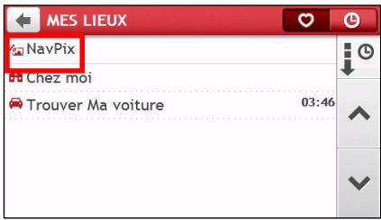 MIO SPIRIT 7670 - Comment faire pour naviguer jusqu'à un navpix™? - 3