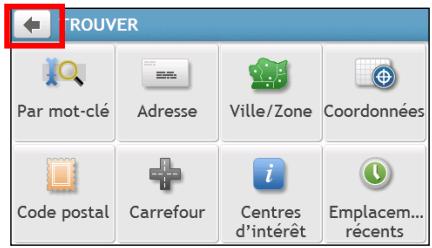 MIO SPIRIT 7670 - Comment utiliser le bouton RETOUR de la barre de titre ? - 1