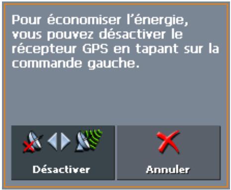 CLARION MAP 360 & MAP360 - Activer / désactiver le récepteur GPS - 1
