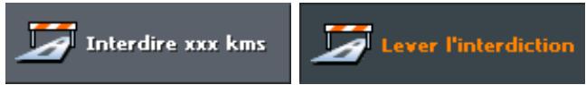 CLARION MAP 360 & MAP360 - Interdire xxx kms, lever l'interdiction - 1