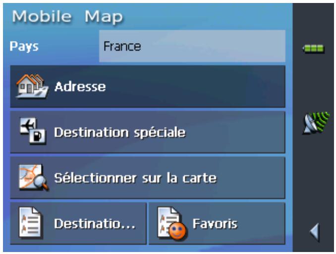 CLARION MAP 360 & MAP360 - Saisir l'adresse d'une destination - 1