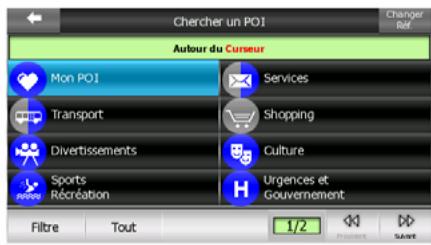 CLARION MAP 670 & MAP670 - Chercher un POI - 1