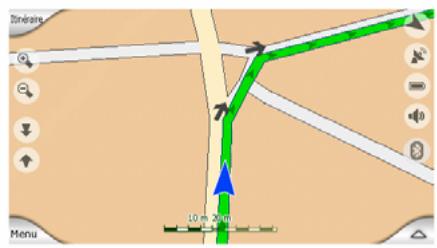 CLARION MAP 670 & MAP670 - Position actuelle et route verrouillée - 2