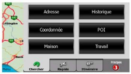 CLARION MAP 670 & MAP670 - Avec le menu Chercher - 1
