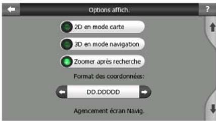 CLARION MAP 670 & MAP670 - Options d'affichage - 1