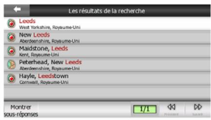 CLARION MAP 670 & MAP670 - Sélectionner une nouvelle localité - 3