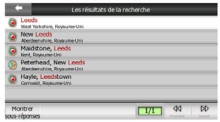 CLARION MAP 670 & MAP670 - Sélectionner une nouvelle localité - 2