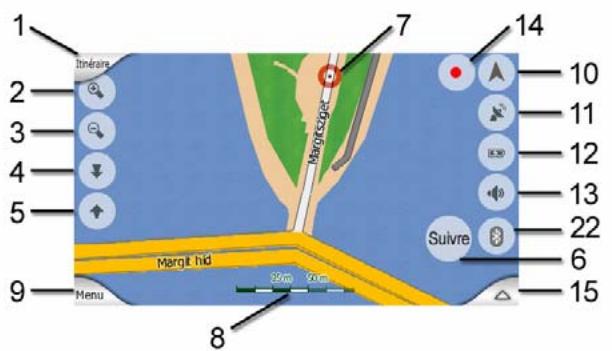 CLARION MAP 670 & MAP670 - Écrans représentant des cartes - 1