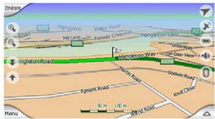 CLARION MAP 670 & MAP670 - Trajets inactifs de l'itinéraire - 1