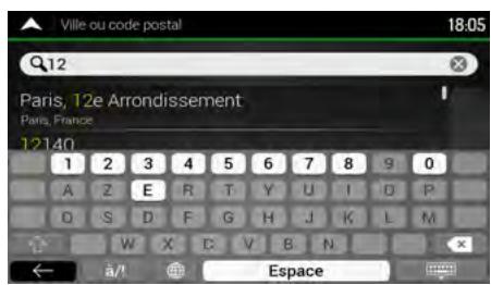 CLARION NX405EC - Utiliser le code postal pour sélectionner une destination - 4