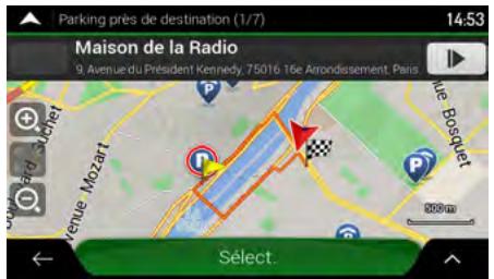 CLARION NX405EC - Parking près de destination - 1