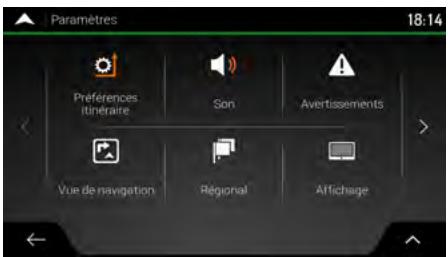 CLARION NX405EC - Menu paramètres - 2