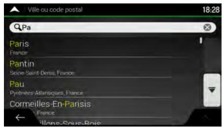 CLARION NX405EC - Saisir une adresse avec des états - 9