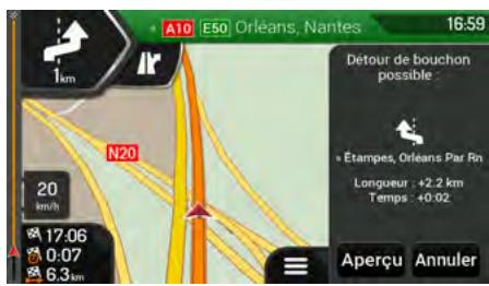 CLARION NX405EC - Détour de bouchon sur les autoroutes - 1