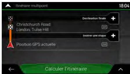 CLARION NX405EC - Planifier un itinéraire multipoint - 4